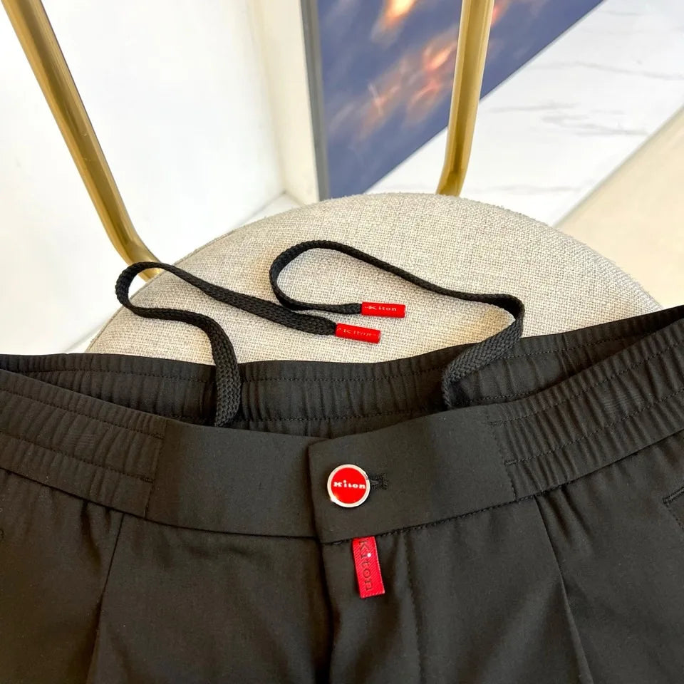 25 summer new kiton chiton men's solid color straight pants solid color simple fashion versatile casual pants trousers