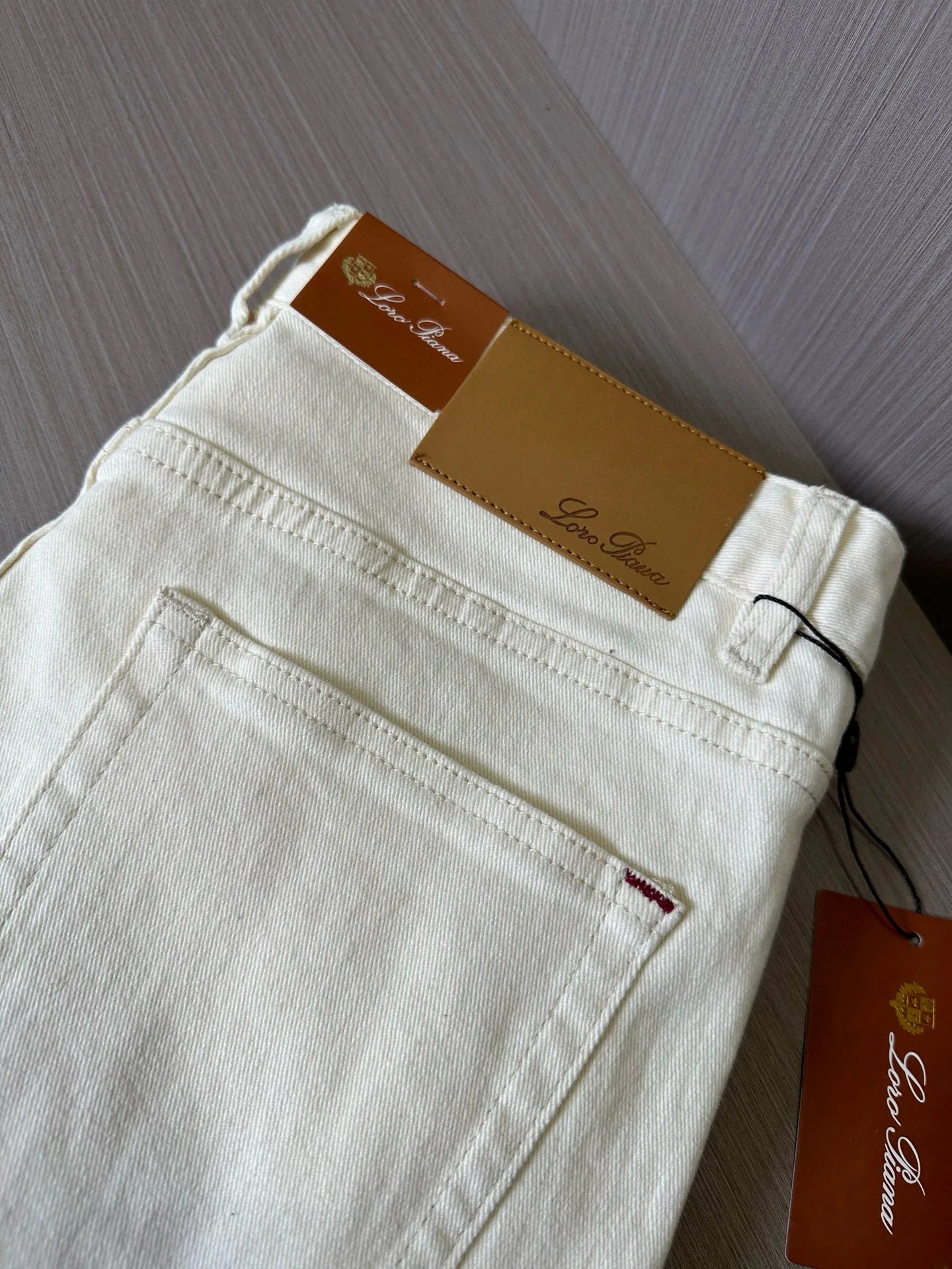 Italian LP spring and summer new washed micro-elastic breathable fashion casual old money wind small straight jeans