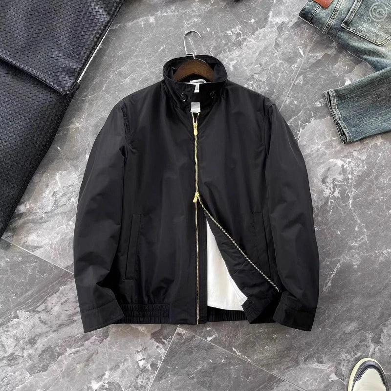 Italy BC men's clothing autumn and winter new fashion casual old money wind Harrington built-in thin cotton thermal jacket