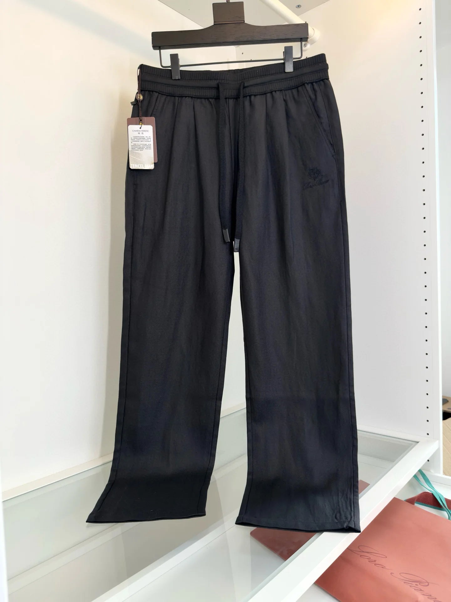 Italian LP men's summer new Tencel linen sweat-absorbing breathable simple fashion straight casual pants