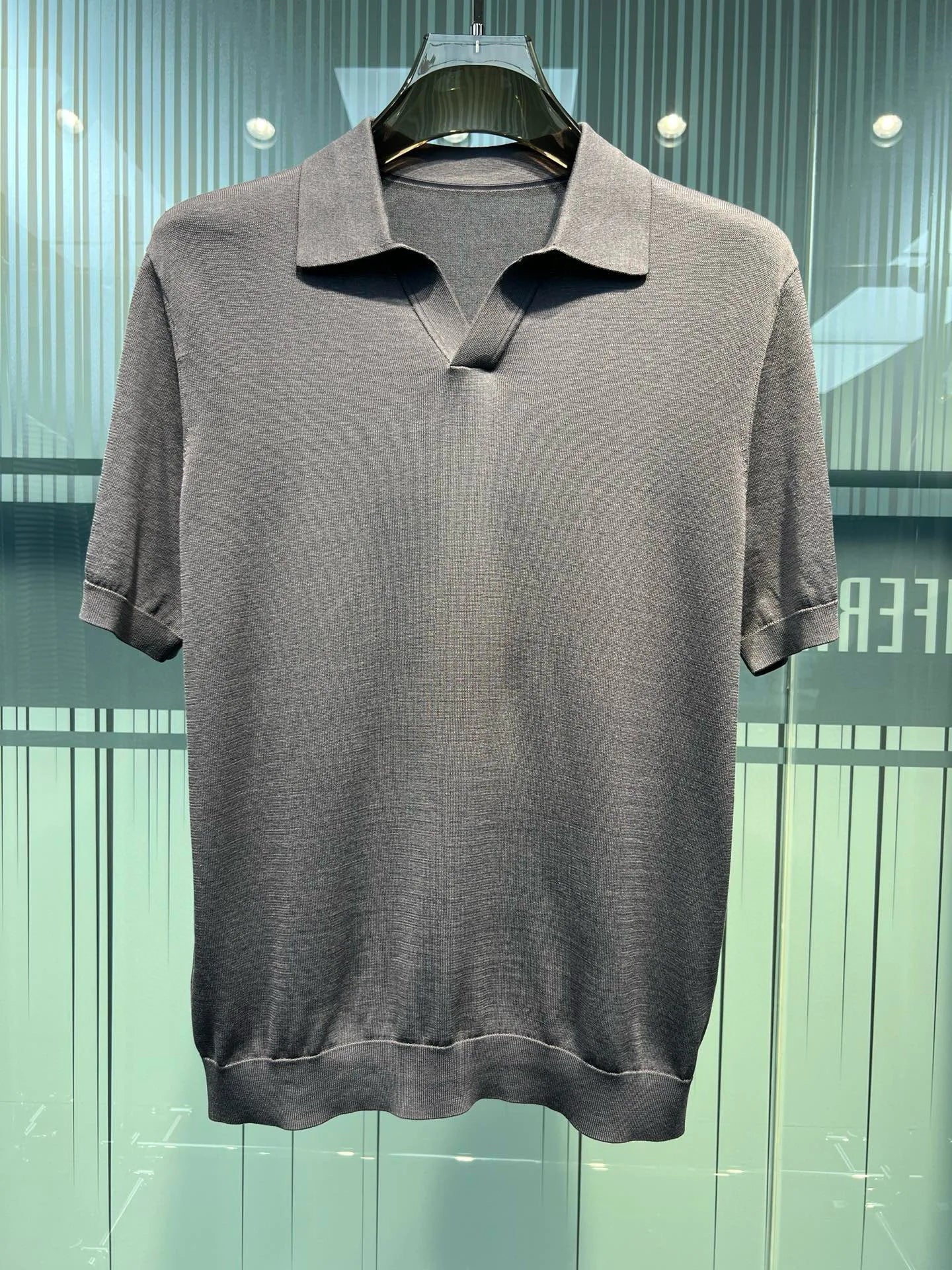 Old Money Style Summer New Mulberry Silk Blended Fabric Sweat Absorbing and Breathable Business Casual Short Sleeve Polo Shirt