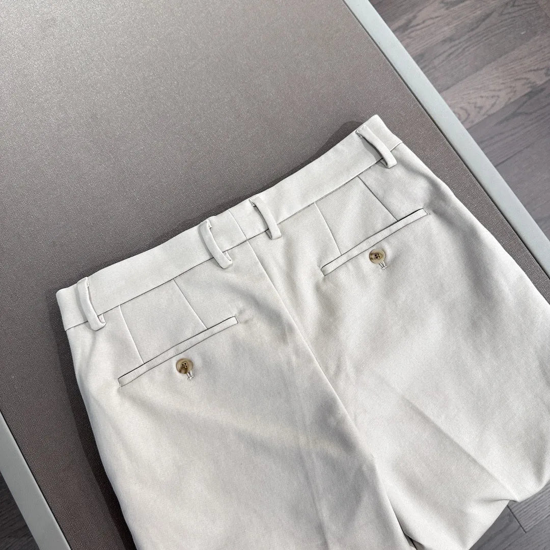 Italian BC vintage style men's 25 summer business simple and versatile straight leg casual trousers