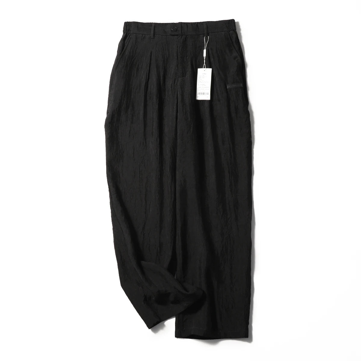 2025 spring and summer new men's light luxury urban outdoor acetate cool breathable wide-leg straight casual pants