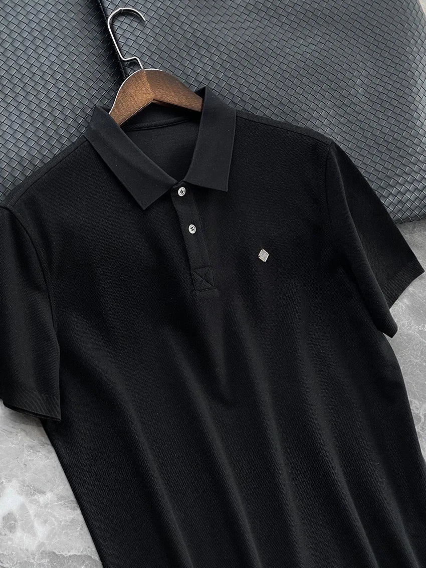 Summer, light luxury business commute casual lapel short-sleeved T-shirt polo shirt