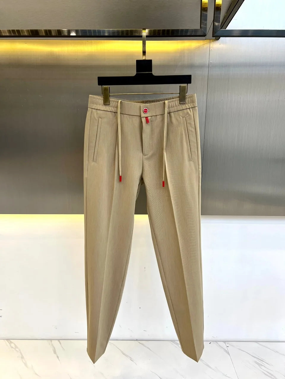 25 summer new kiton chiton men's solid color straight pants solid color simple fashion versatile casual pants trousers