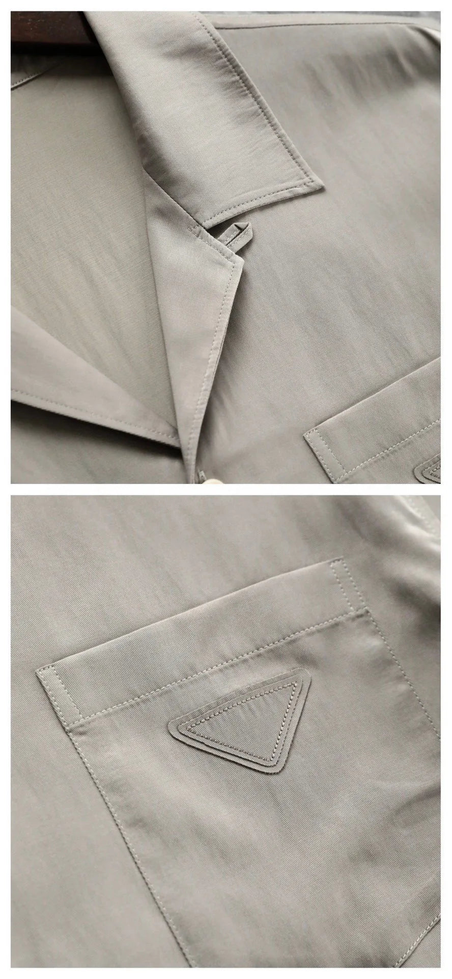 Italian high luxury quality, silky and skin-friendly feel, casual lapel light and breathable lapel short-sleeved shirt