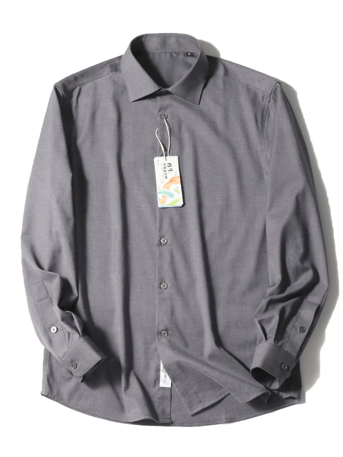 ZZ Italian Luxury, Spring and Autumn Business Casual Long Sleeve Shirt Men's Easy Care Bottom Shirt