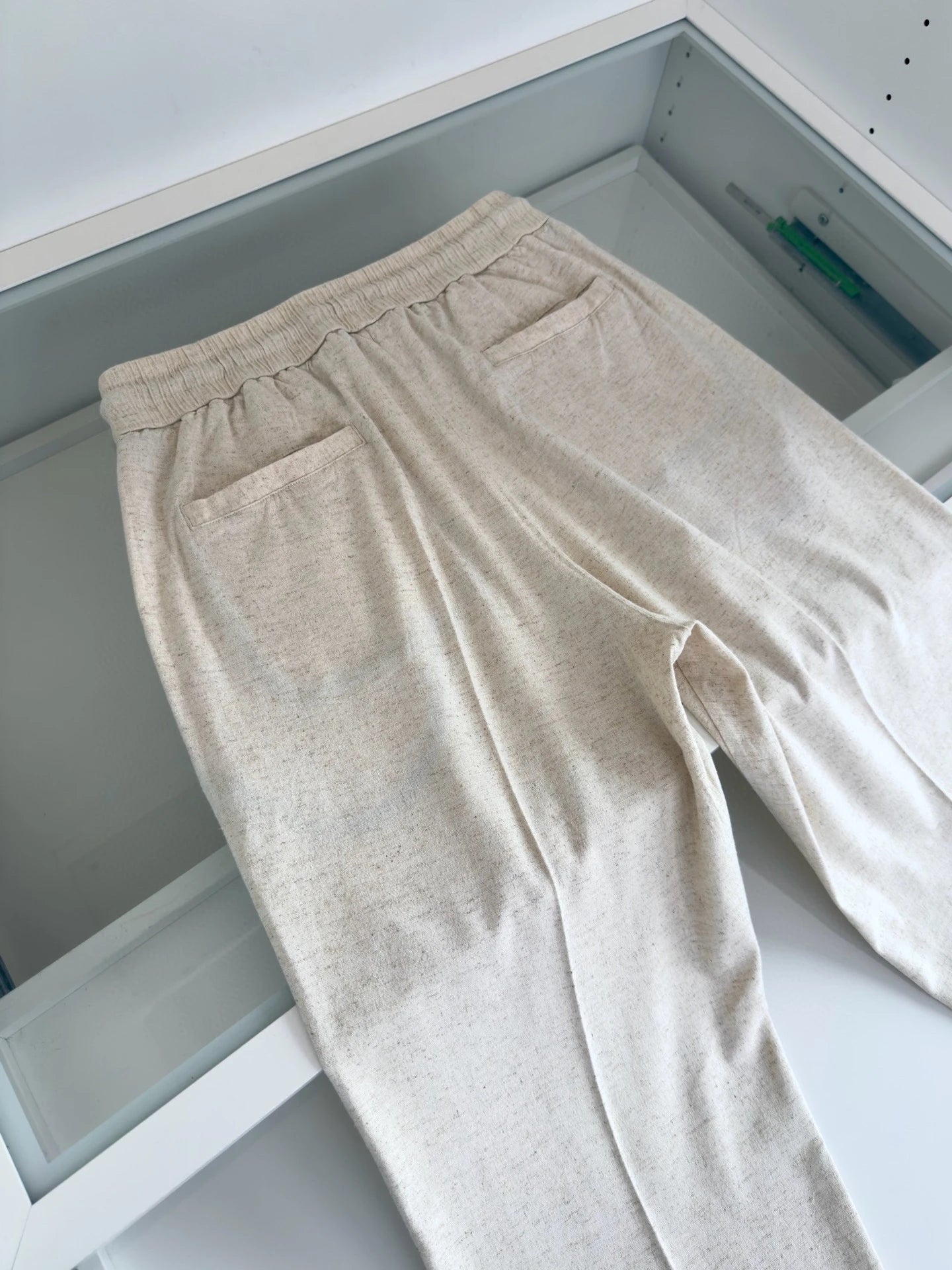 BC 25 Spring/Summer New Linen Sweat Absorbing Breathable Simple Fashion Old Money Style Straight Tube Casual Pants