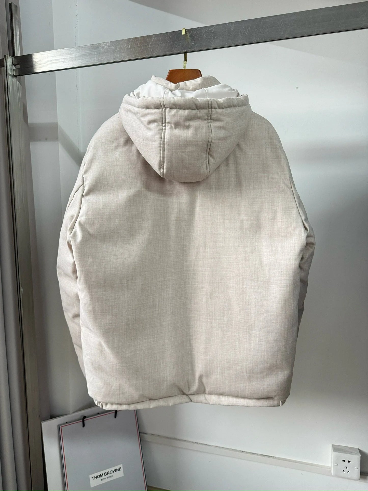 Italian BC men's autumn and winter new fashion casual thick warm stand collar hooded cotton coat thick jacket