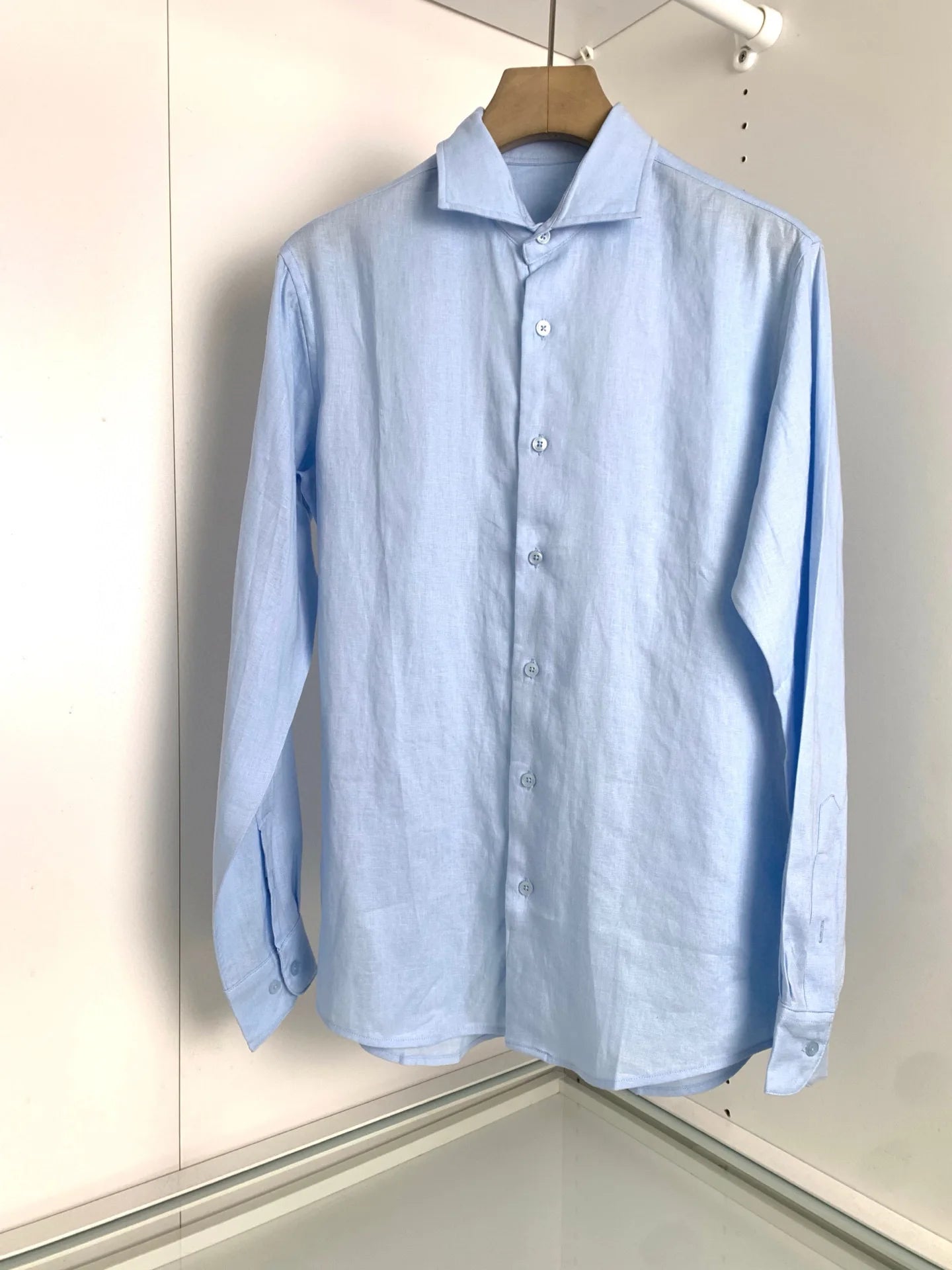 【Multiple color options】100% linen loose cut light luxury business casual breathable linen long sleeve shirt