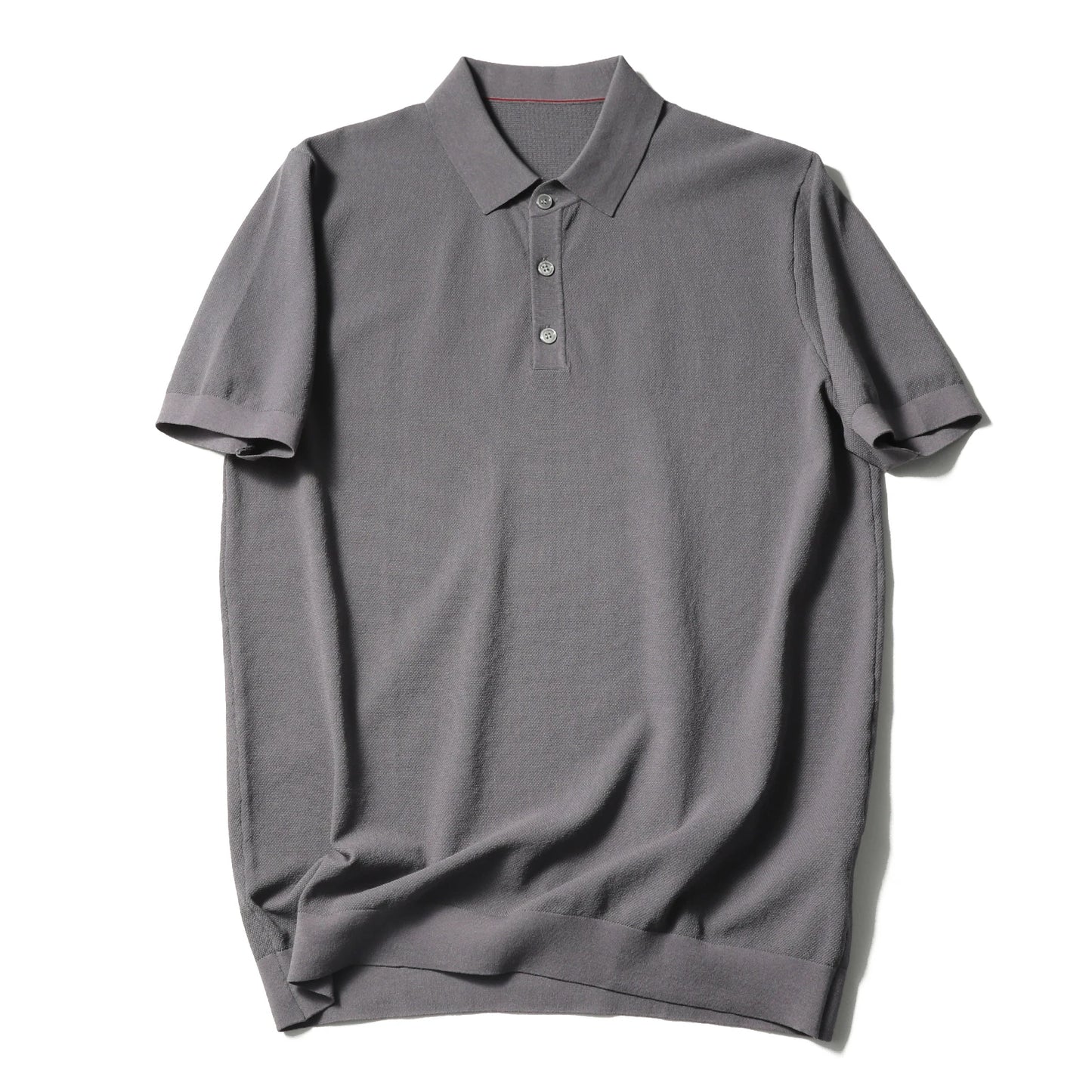 Italian luxury ZZ series 2025 summer new men's business casual simple machine washable cotton knitted POLO shirt