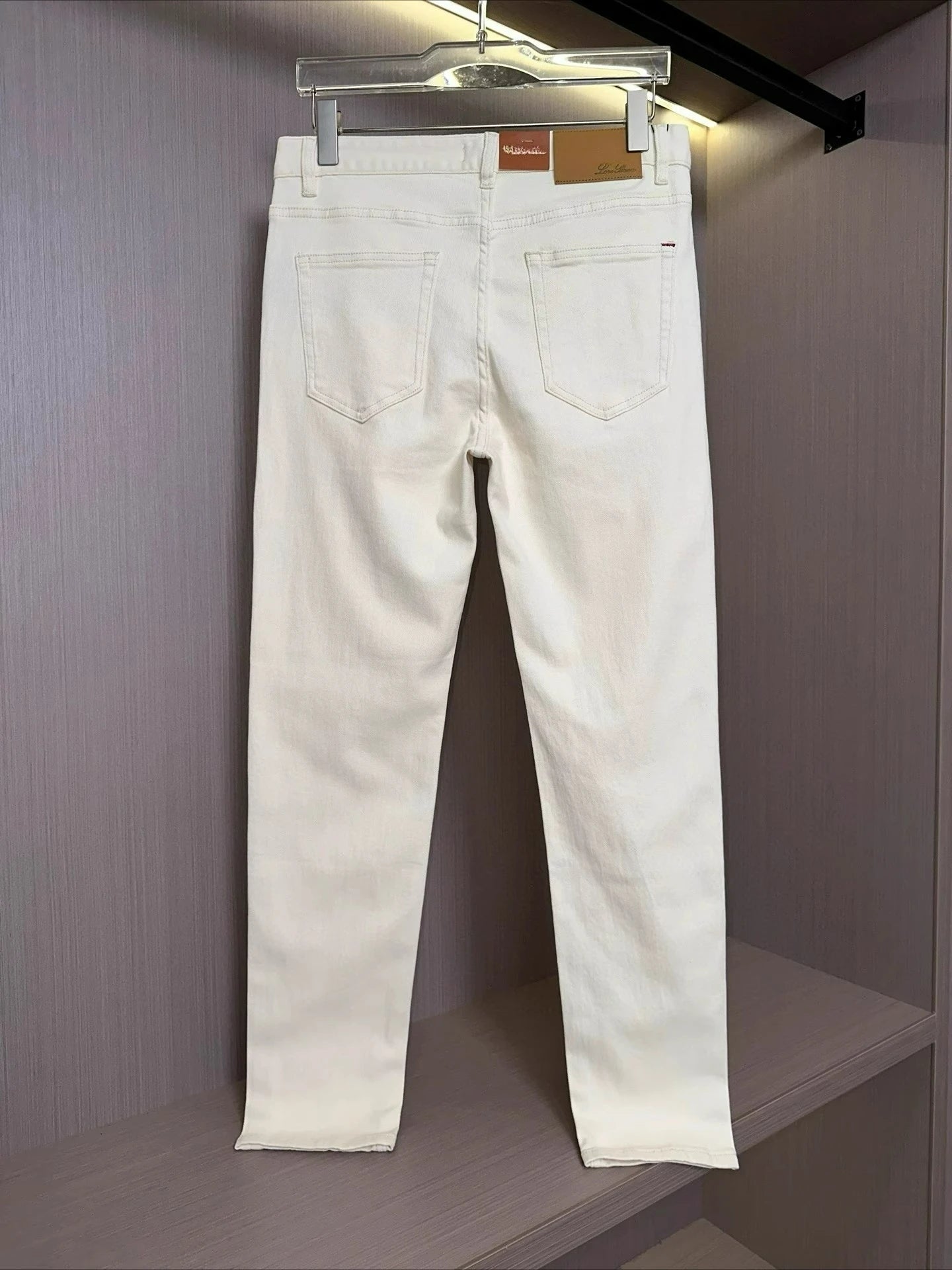 Italian LP spring and summer new washed micro-elastic breathable fashion casual old money wind small straight jeans