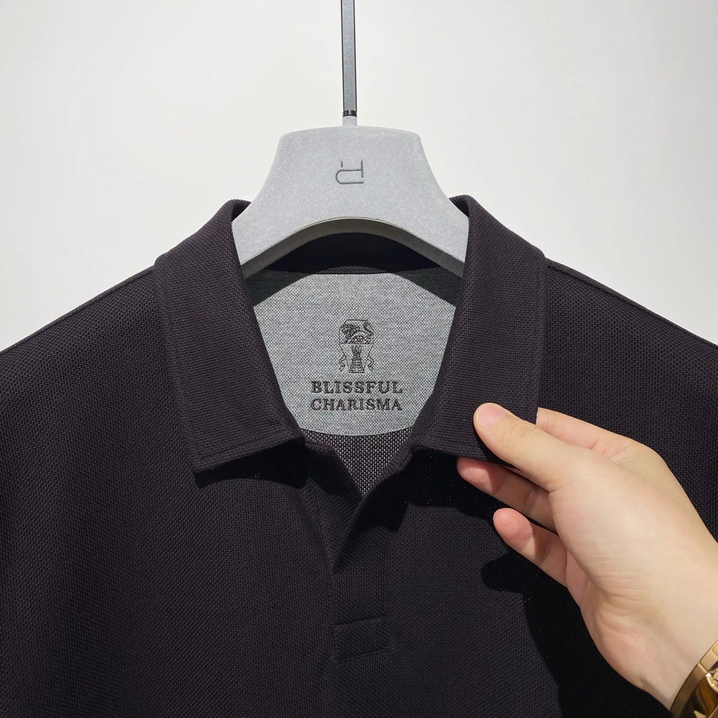 Low-key high-end sense, business casual high-end cotton lapel short-sleeved T-shirt polo shirt