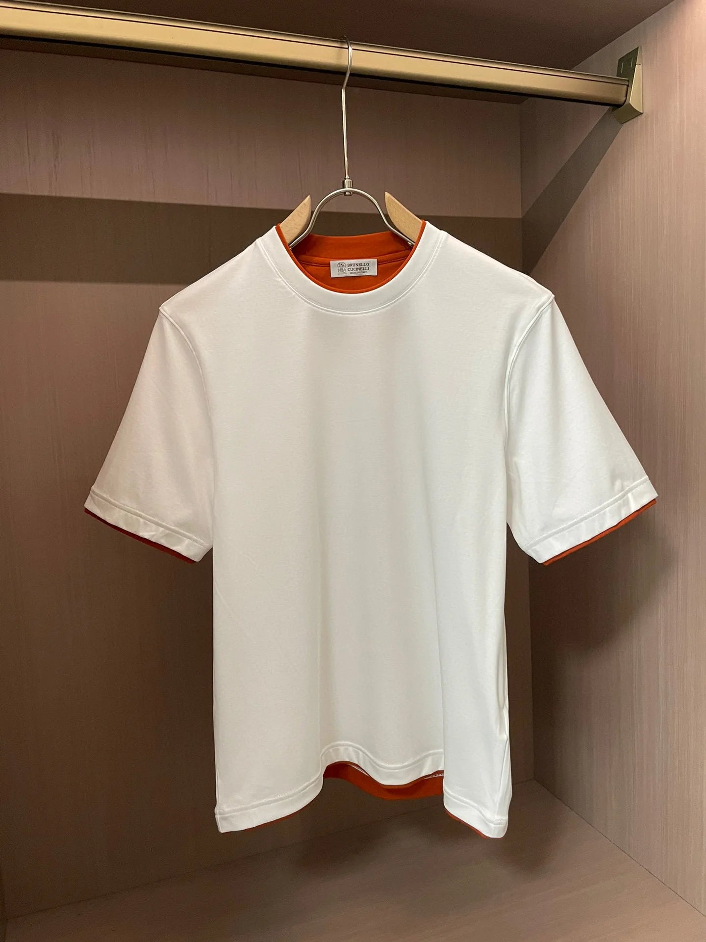 Italy BC old money style men's clothing combed cotton cool breathable fake two simple fashion casual short-sleeved T-shirt