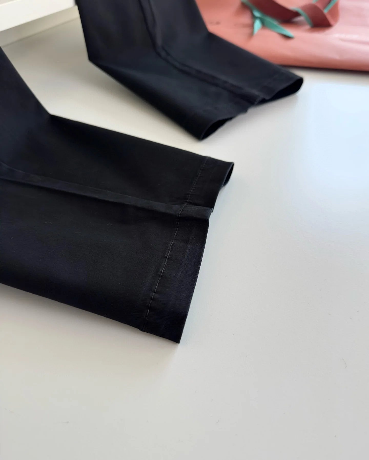 Italian LP men's clothing, spring and summer new solid color micro-elastic breathable simple fashion small straight casual pants