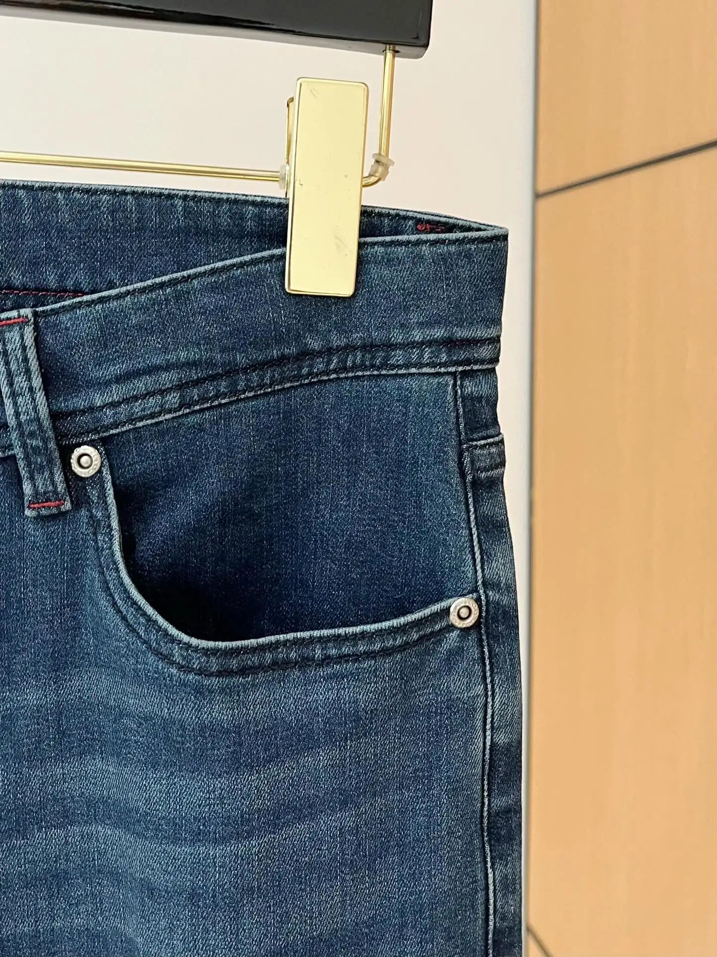 25 spring and summer new Italian kiton chiton solid color fashionable versatile slim-fitting small feet men's casual jeans