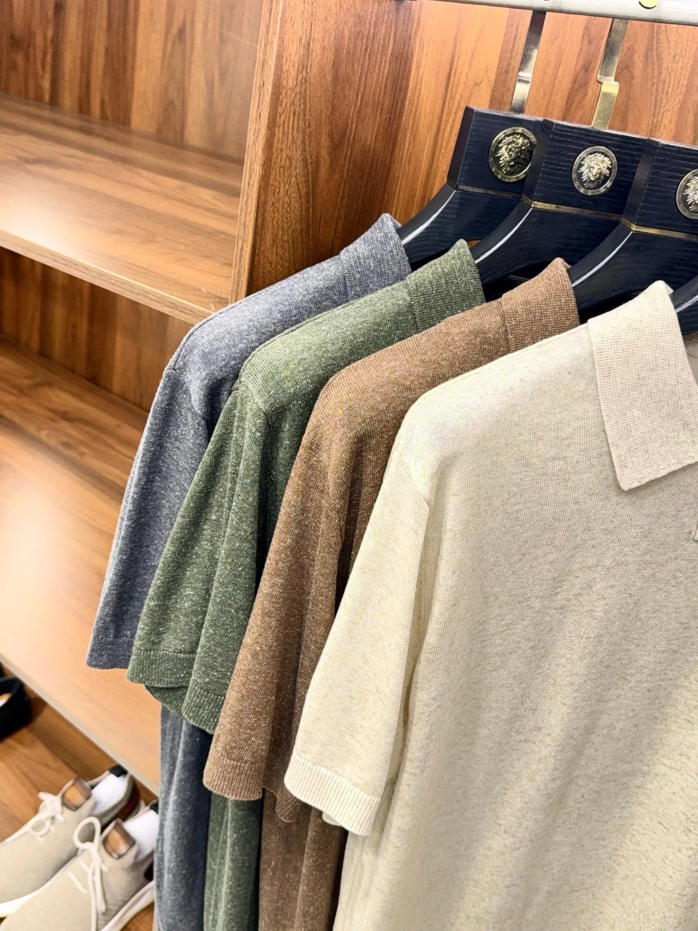 High Quality, Linen Blend, Elegant Business Commuter Stretch Knitted Sweater Lapel Short Sleeve T-Shirt Polo Shirt