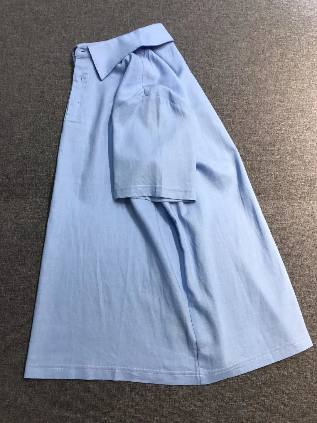 LP old money style high-quality summer collar short business casual linen polo shirt