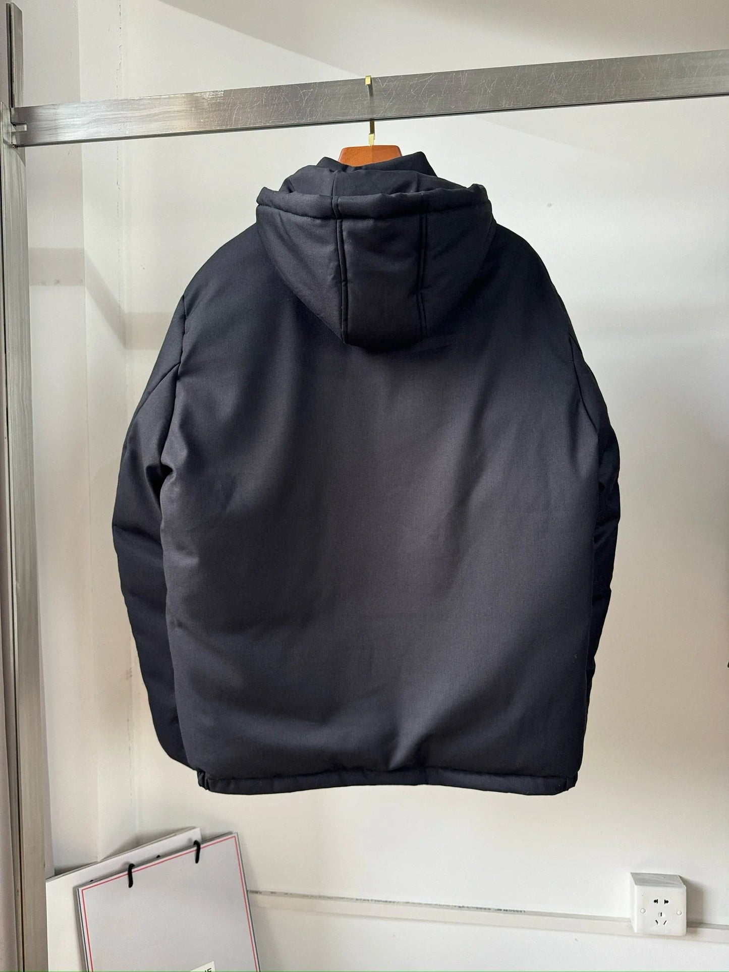 Italian BC men's autumn and winter new fashion casual thick warm stand collar hooded cotton coat thick jacket