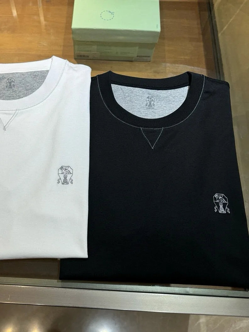 Italy BC men's summer new cotton fabric fashion versatile casual, bottoming shirt short-sleeved T-shirt