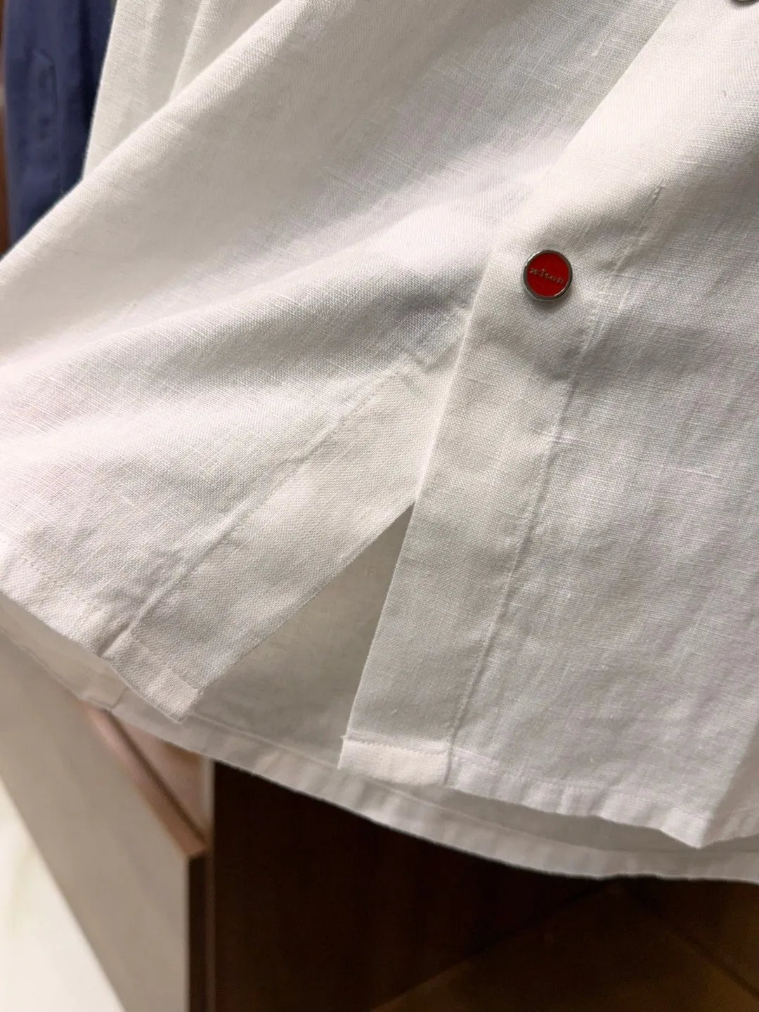 Italian Kiton vintage style minimalist 25 spring/summer linen business casual long sleeved shirt