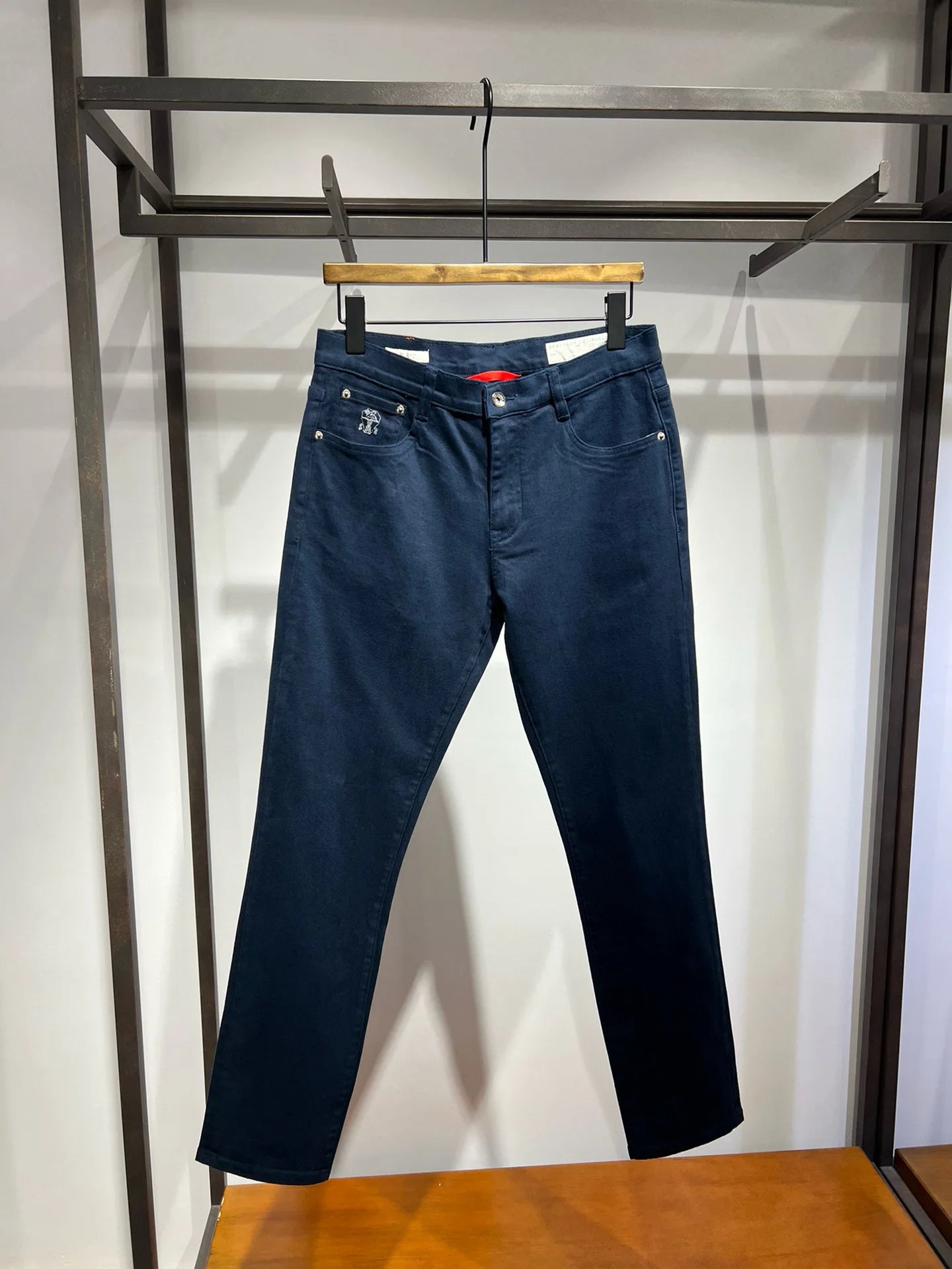 Fashion light luxury Italian BC men's spring and summer new business casual fashion small straight jeans