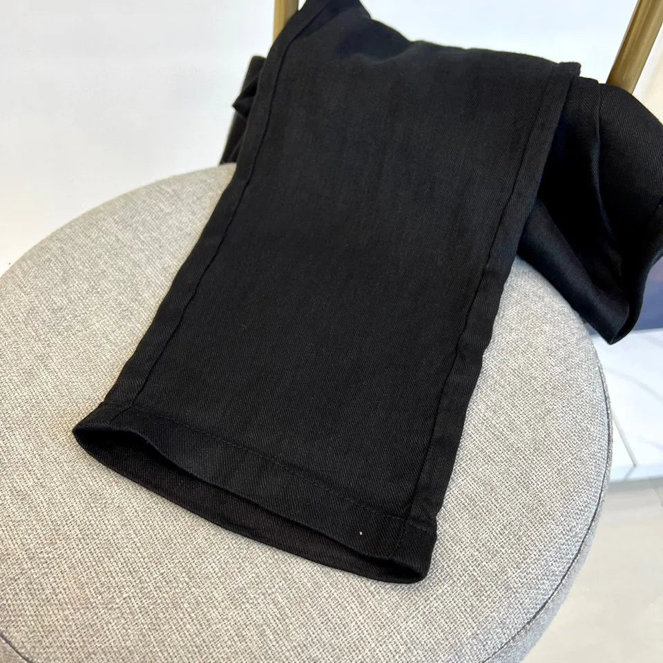 Italy BC men's summer new linen fabric breathable comfortable fashion business old money wind straight casual pants