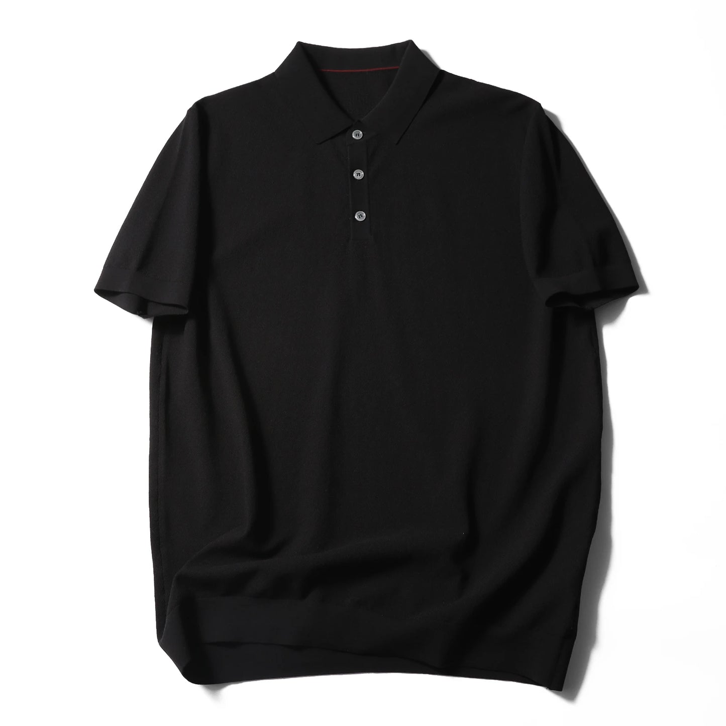 Italian luxury ZZ series 2025 summer new men's business casual simple machine washable cotton knitted POLO shirt
