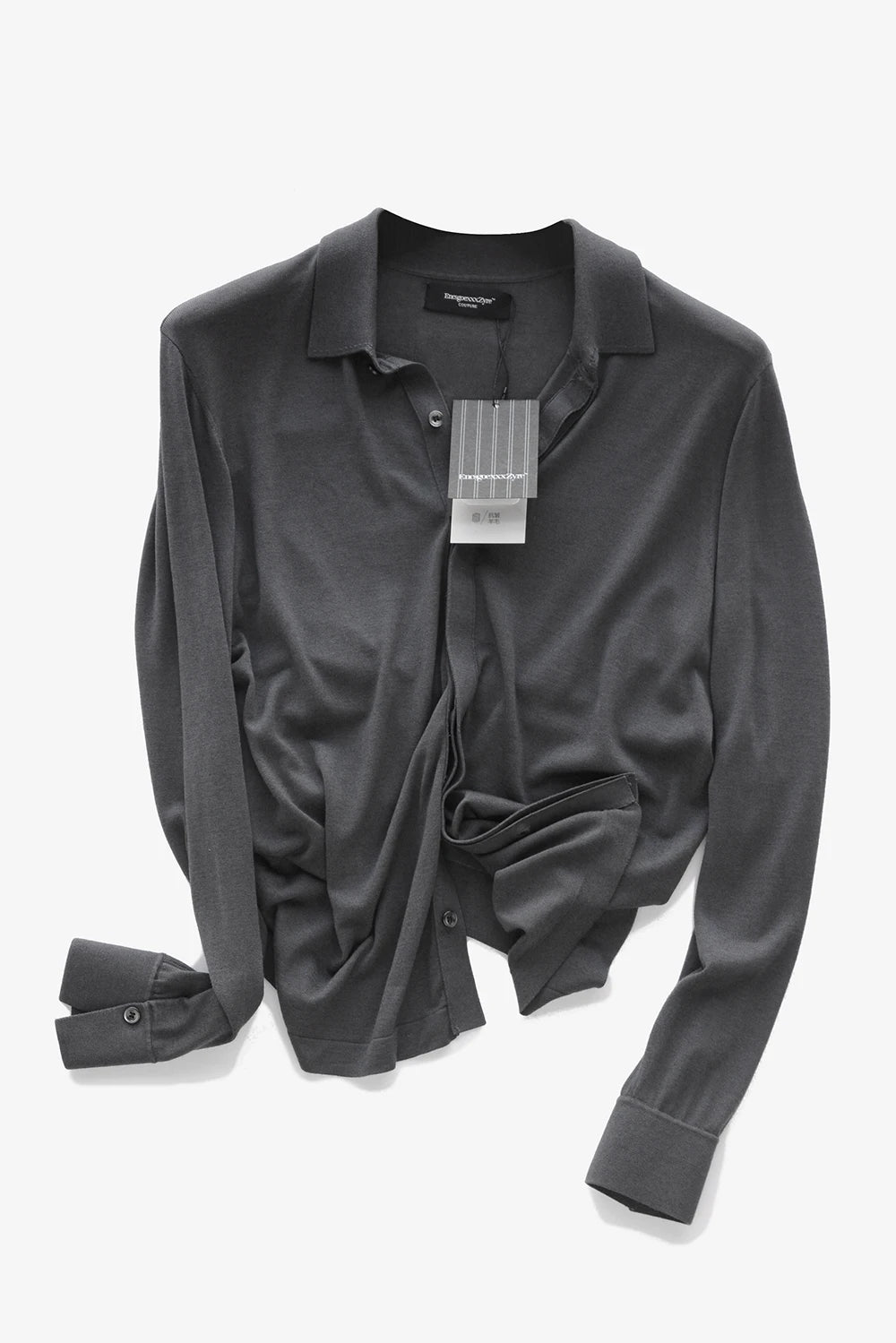 ZZ new men's light luxury business casual long-sleeved knitted cardigan jacket stacked with bottoming shirt