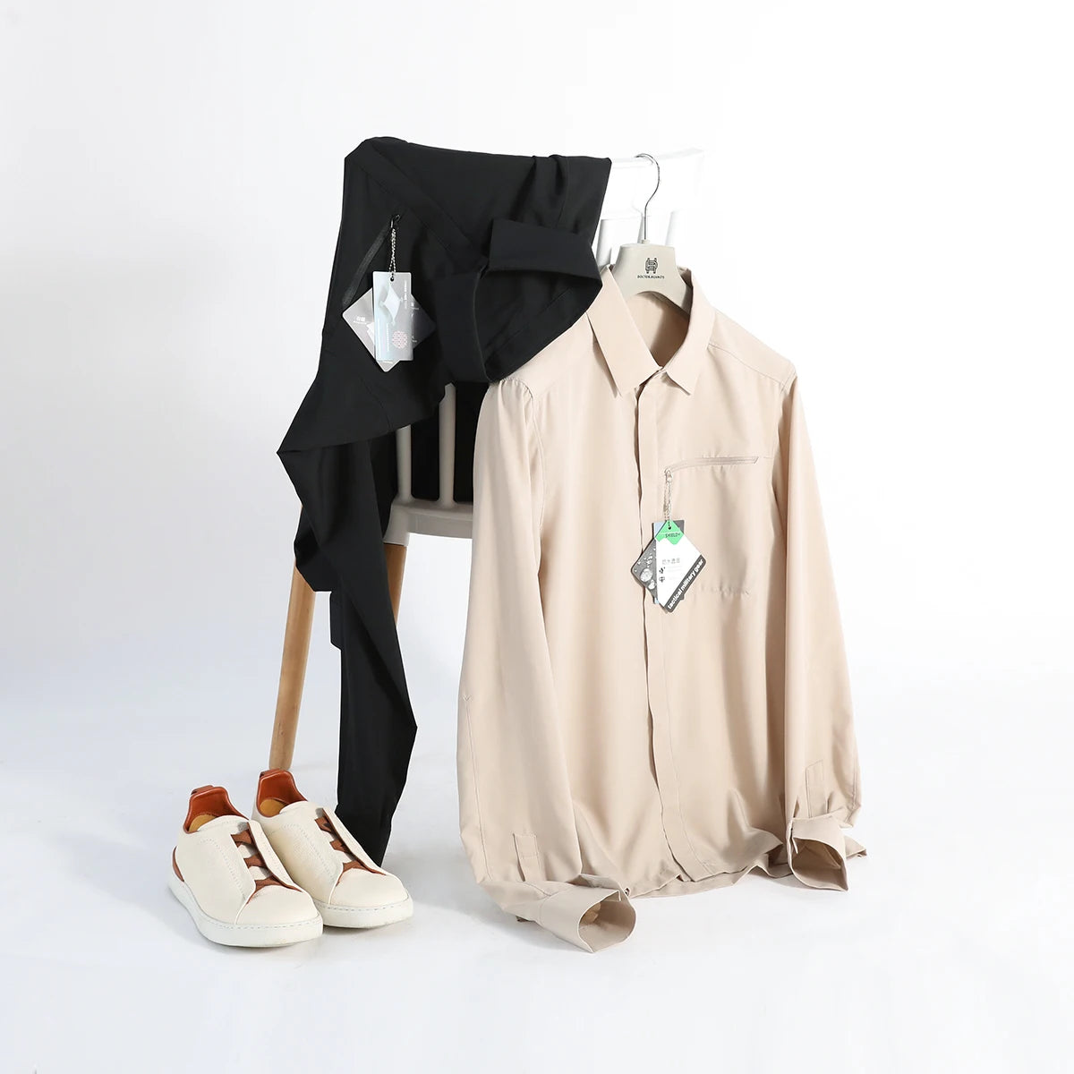 Outdoor 2024 spring and summer new waterproof breathable elastic sunscreen long-sleeved shirt