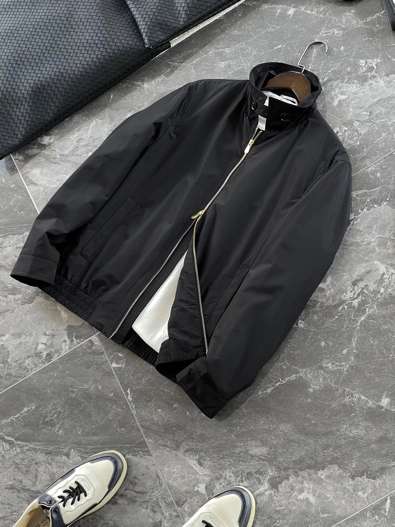 Italy BC men's clothing autumn and winter new fashion casual old money wind Harrington built-in thin cotton thermal jacket