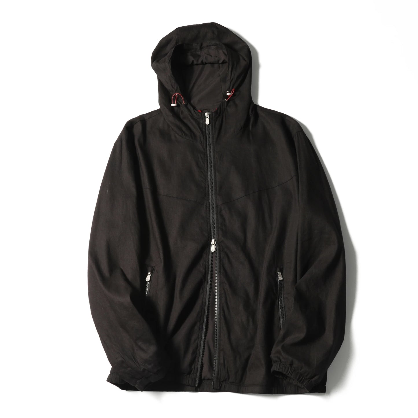 Spring and summer new men's high sense business leisure linen blend hooded jacket