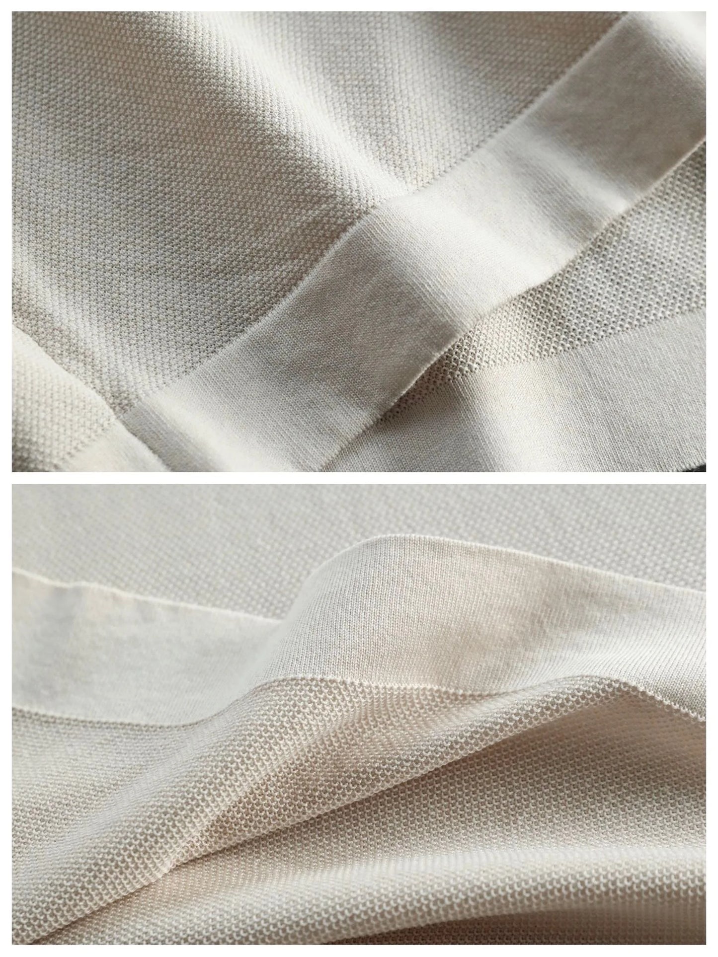 High-luxury business commuting, Lyocell + mulberry silk, simple elastic knitted casual lapel short-sleeved polo shirt