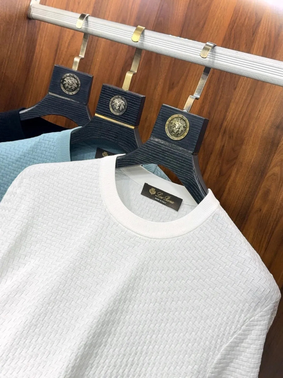 Italian LP old money style spring and summer high-quality Lyocell mixed silk round neck knitted shirt T-shirt