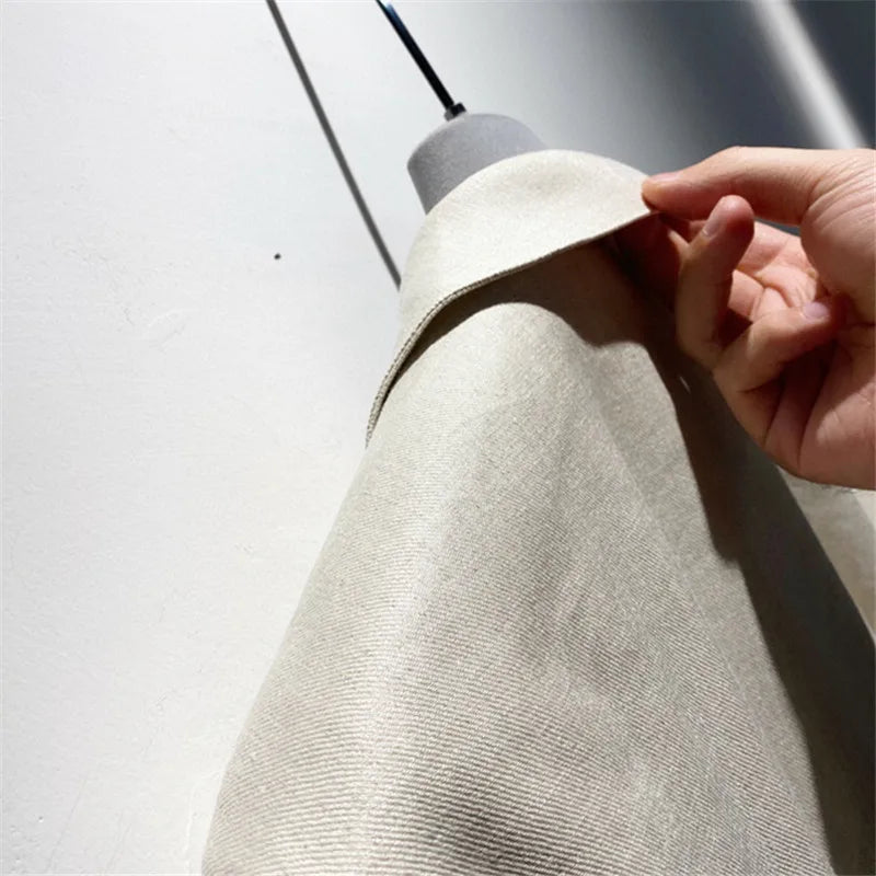 Classic old money style, high-end skin-friendly texture, breathable lapel linen tooling jacket