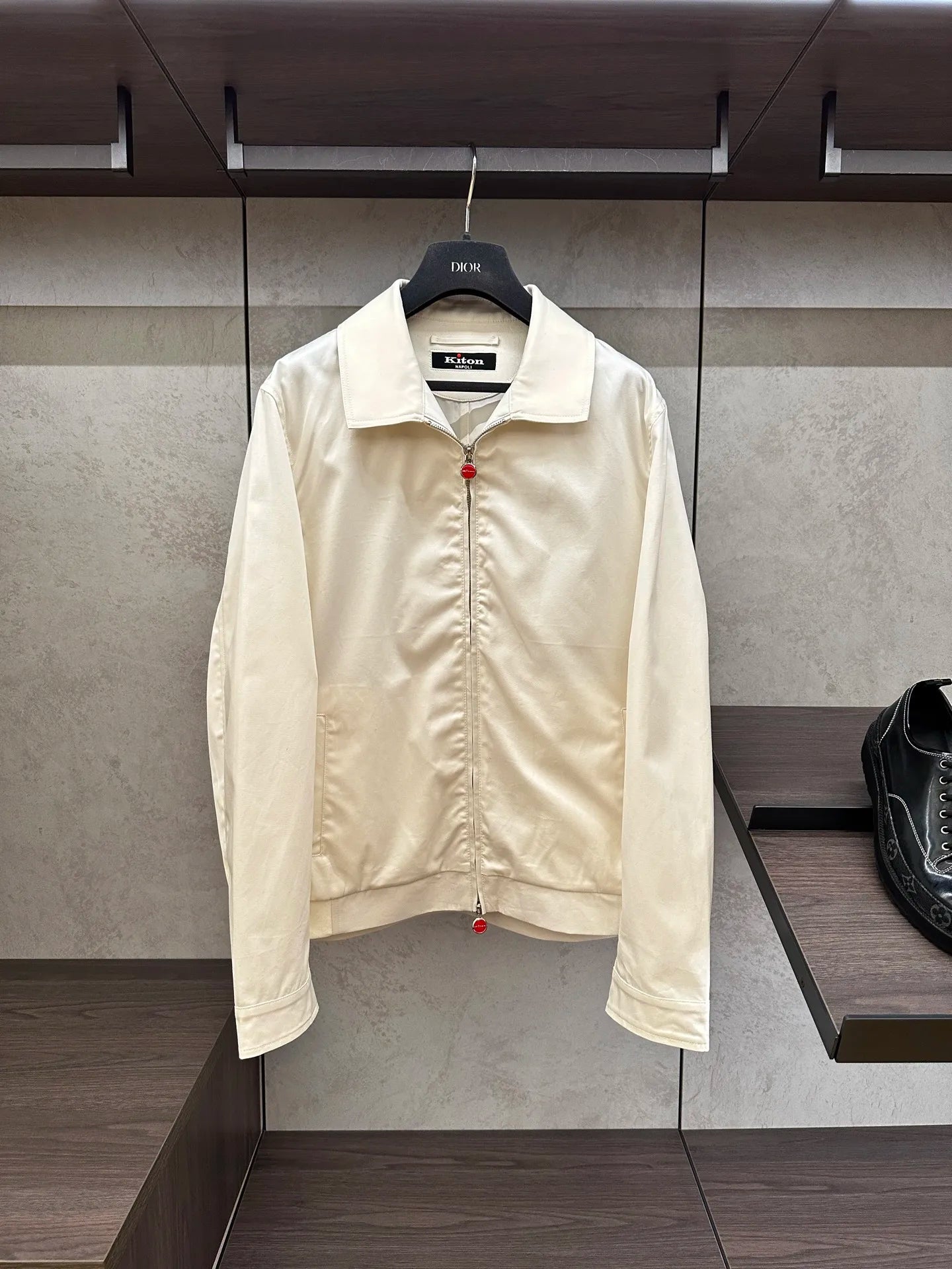 2025 spring new kiton chiton men's long-sleeved flight suit fashion versatile lapel solid color jacket
