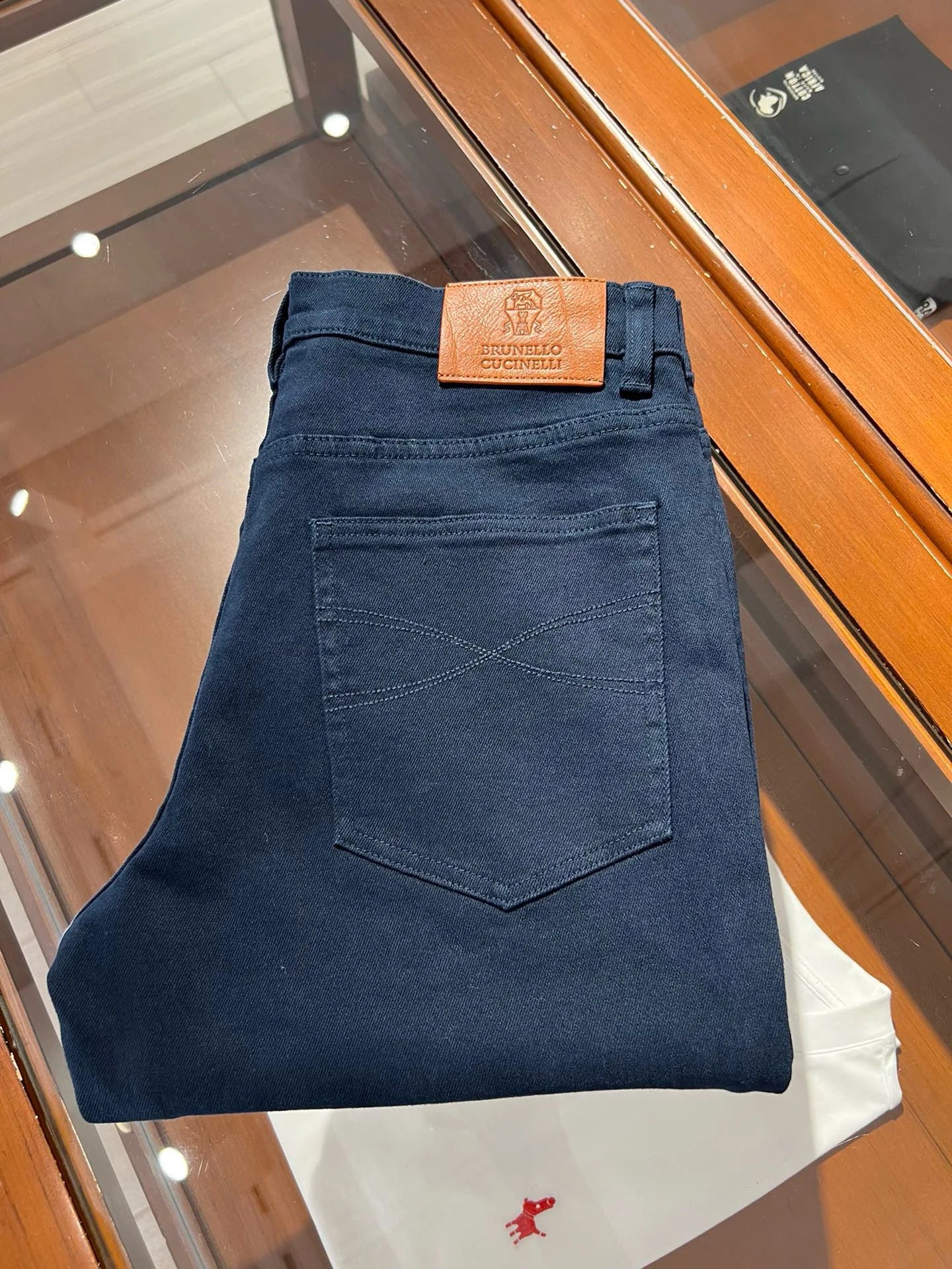 Fashion light luxury Italian BC men's spring and summer new business casual fashion small straight jeans