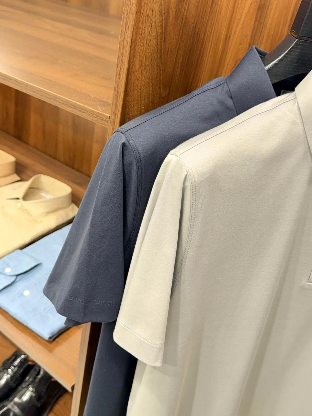 Italian old money style, business fashion urban style summer high version lapel short-sleeved polo shirt