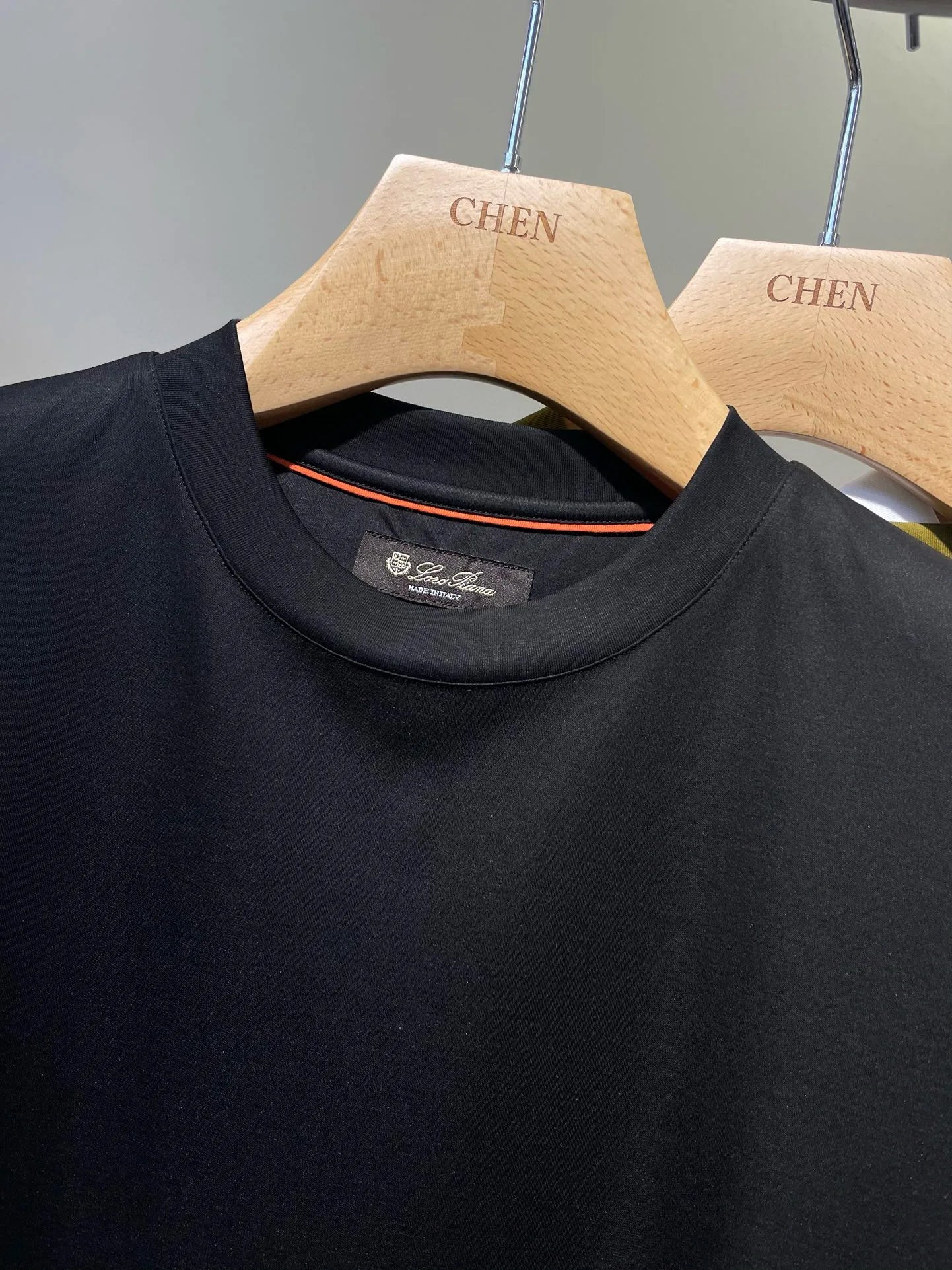 Italian LP Men's Clothing 25 Summer New Acetate Silk Cotton Breathable Solid Color Fashion Casual Short Sleeve T-Shirt