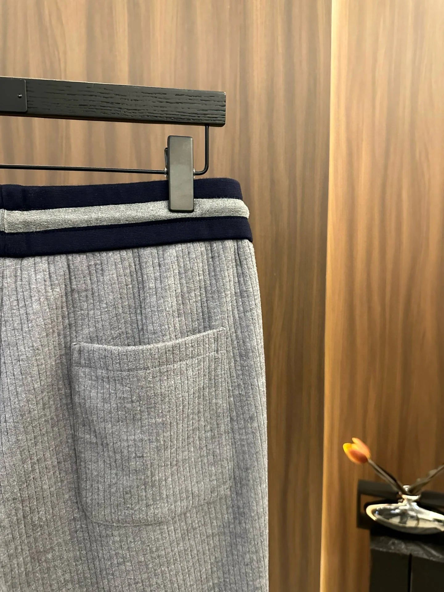 BC old money style men's clothing autumn and winter new wool striped versatile loose straight sweatpants business casual pants