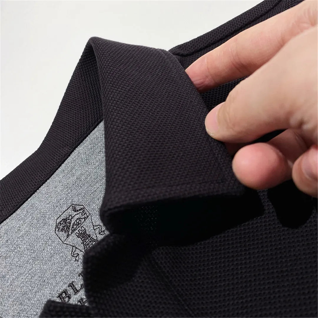 Low-key high-end sense, business casual high-end cotton lapel short-sleeved T-shirt polo shirt