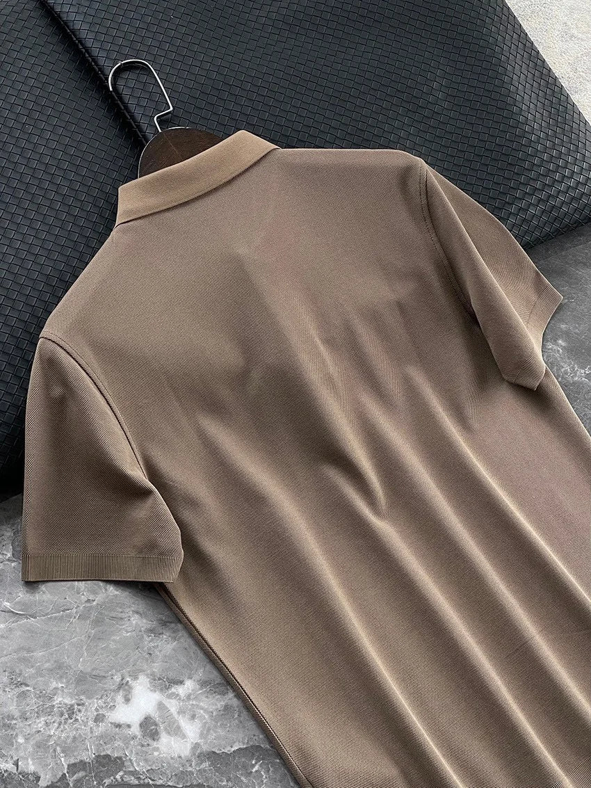 Summer, light luxury business commute casual lapel short-sleeved T-shirt polo shirt