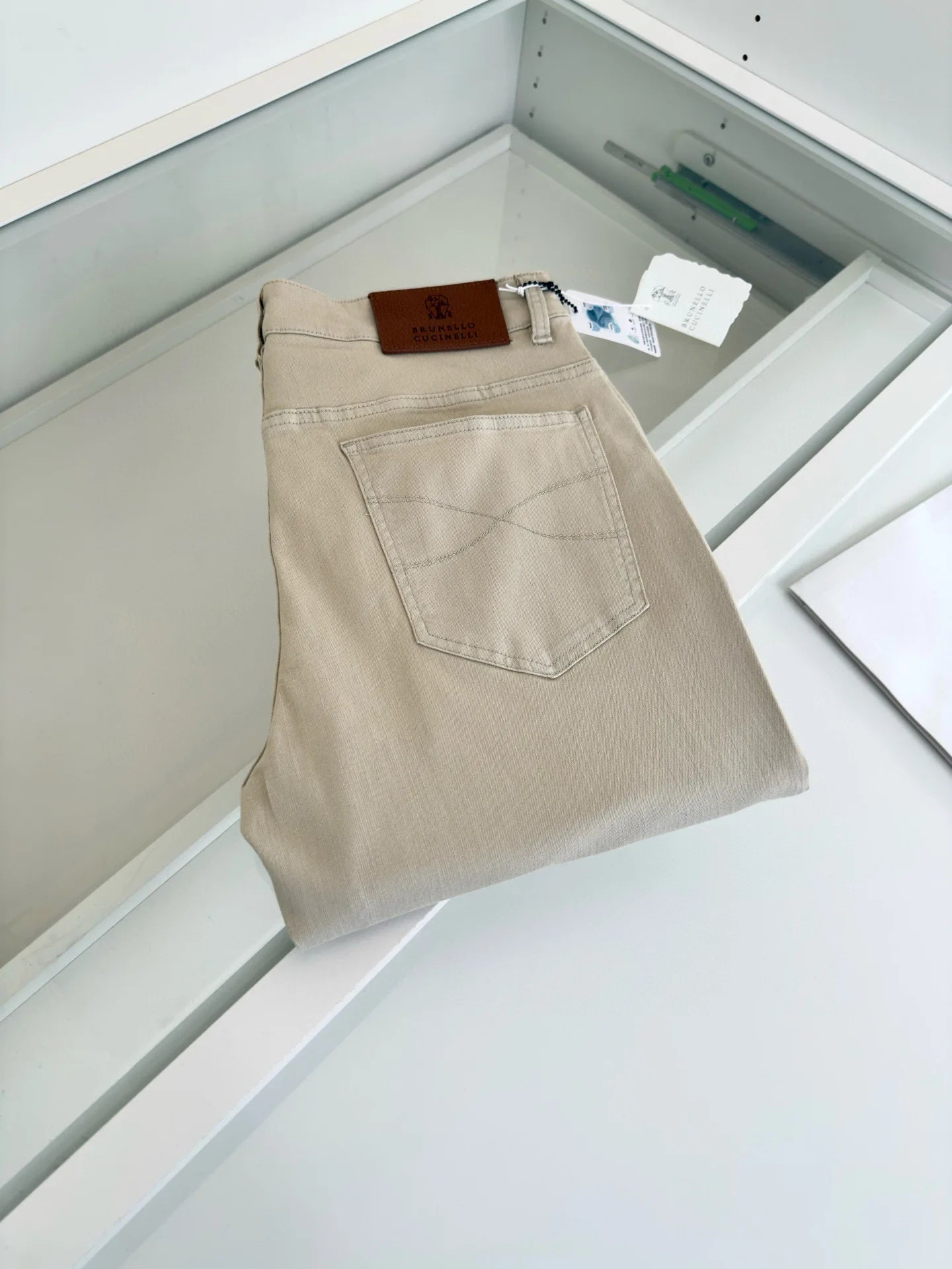 Italy BC men's spring and summer new mulberry silk cool breathable fashion casual small straight jeans