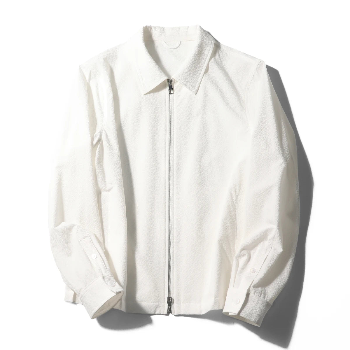 2025 spring and summer new men's high sense business casual breathable seersucker shirt lapel jacket jacket