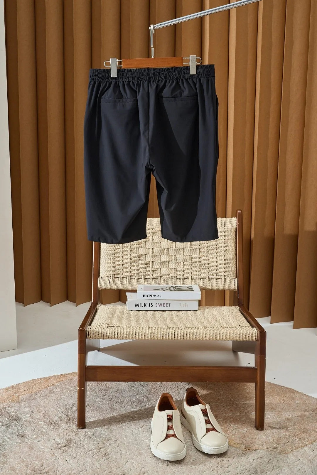 Italian Kiton old money style high version 25 summer six minute straight leg casual quick drying shorts