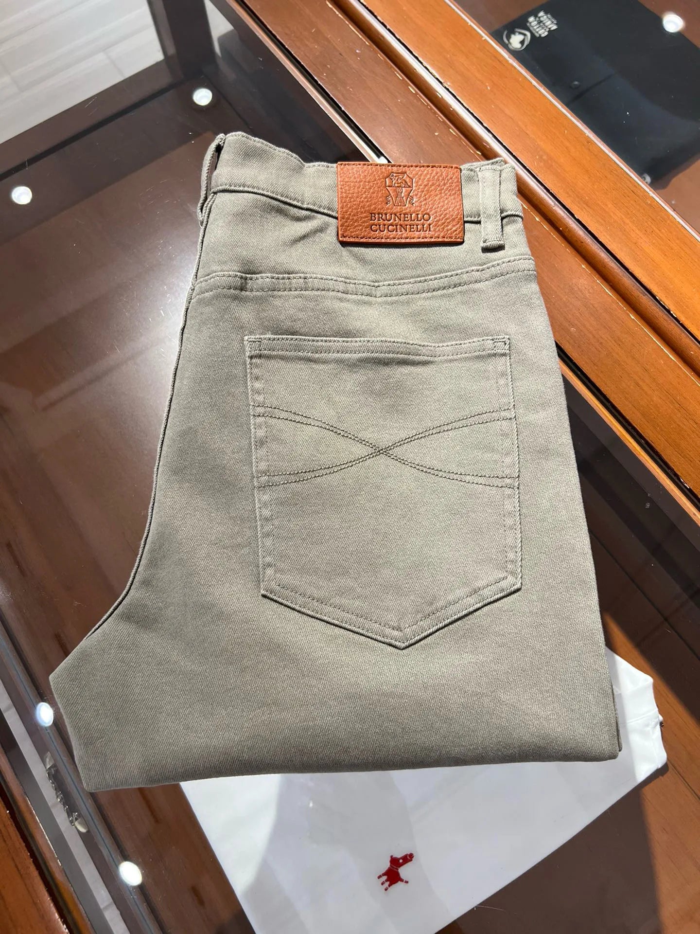 Fashion light luxury Italian BC men's spring and summer new business casual fashion small straight jeans