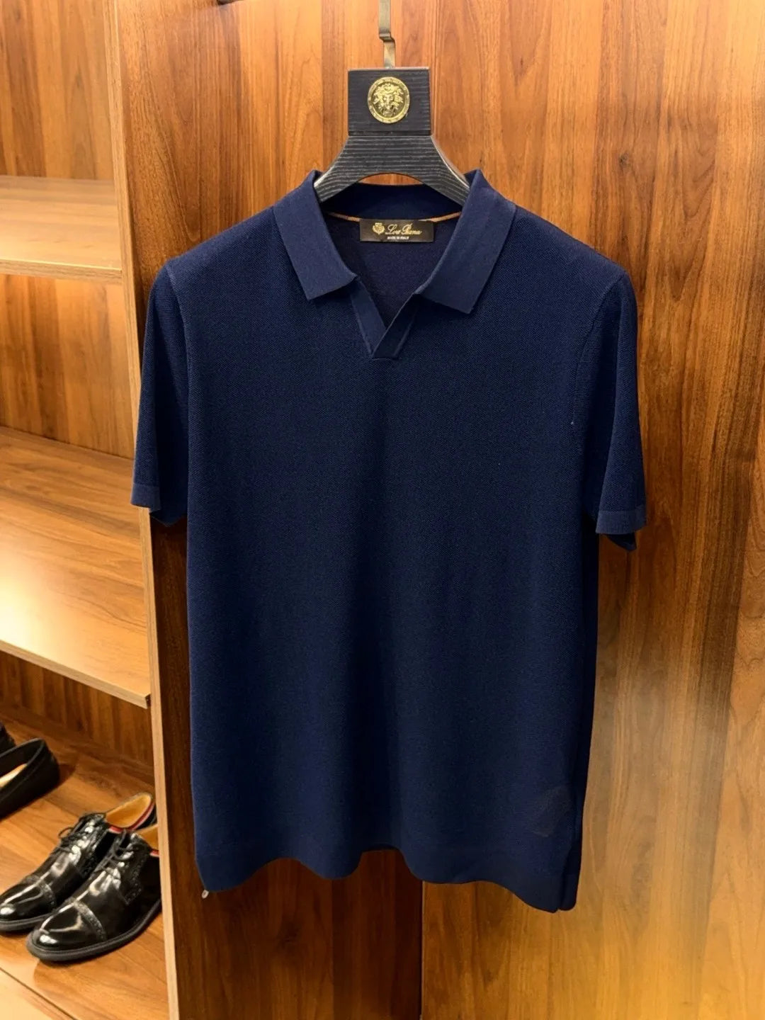 LP Italian old money style light luxury summer mulberry silk mixed Lyocell Haiou collar business casual short-sleeved polo shirt