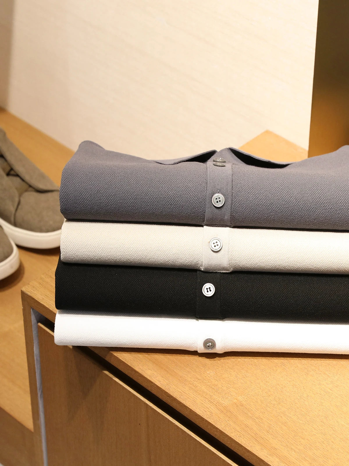 Italian luxury ZZ series 2025 summer new men's business casual simple machine washable cotton knitted POLO shirt