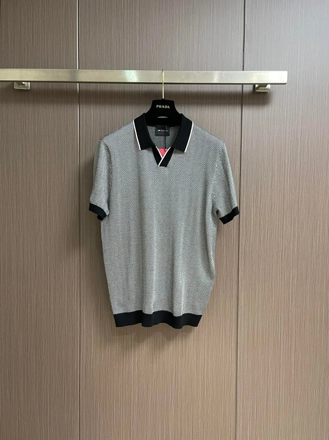 Italian Kiton fashion light luxury summer collar short sleeved cotton mixed silk business casual polo shirt