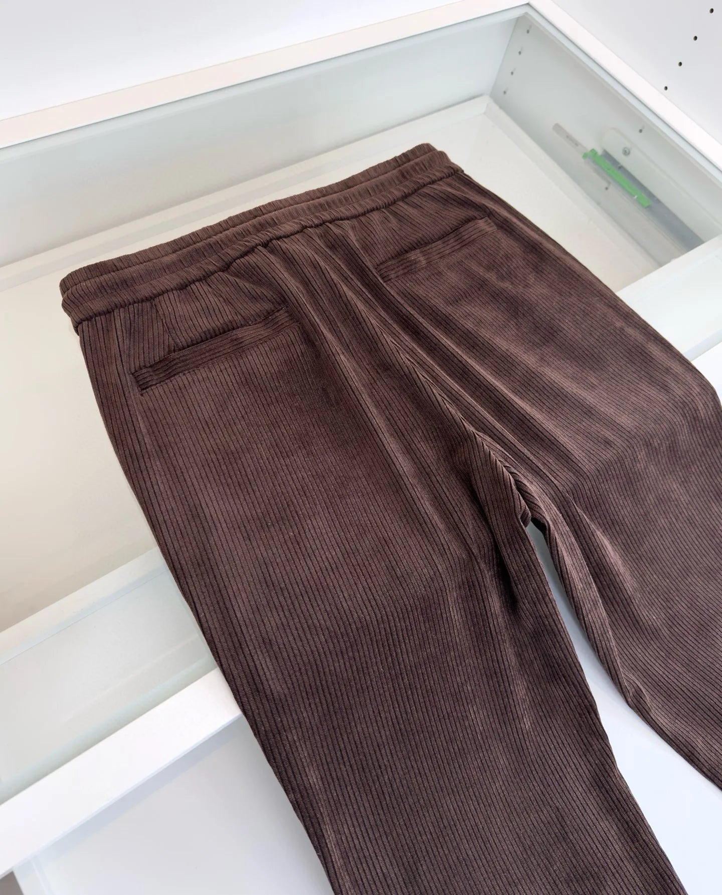 Italy BC spring new corduroy striped solid color versatile fashion old money wind straight casual pants